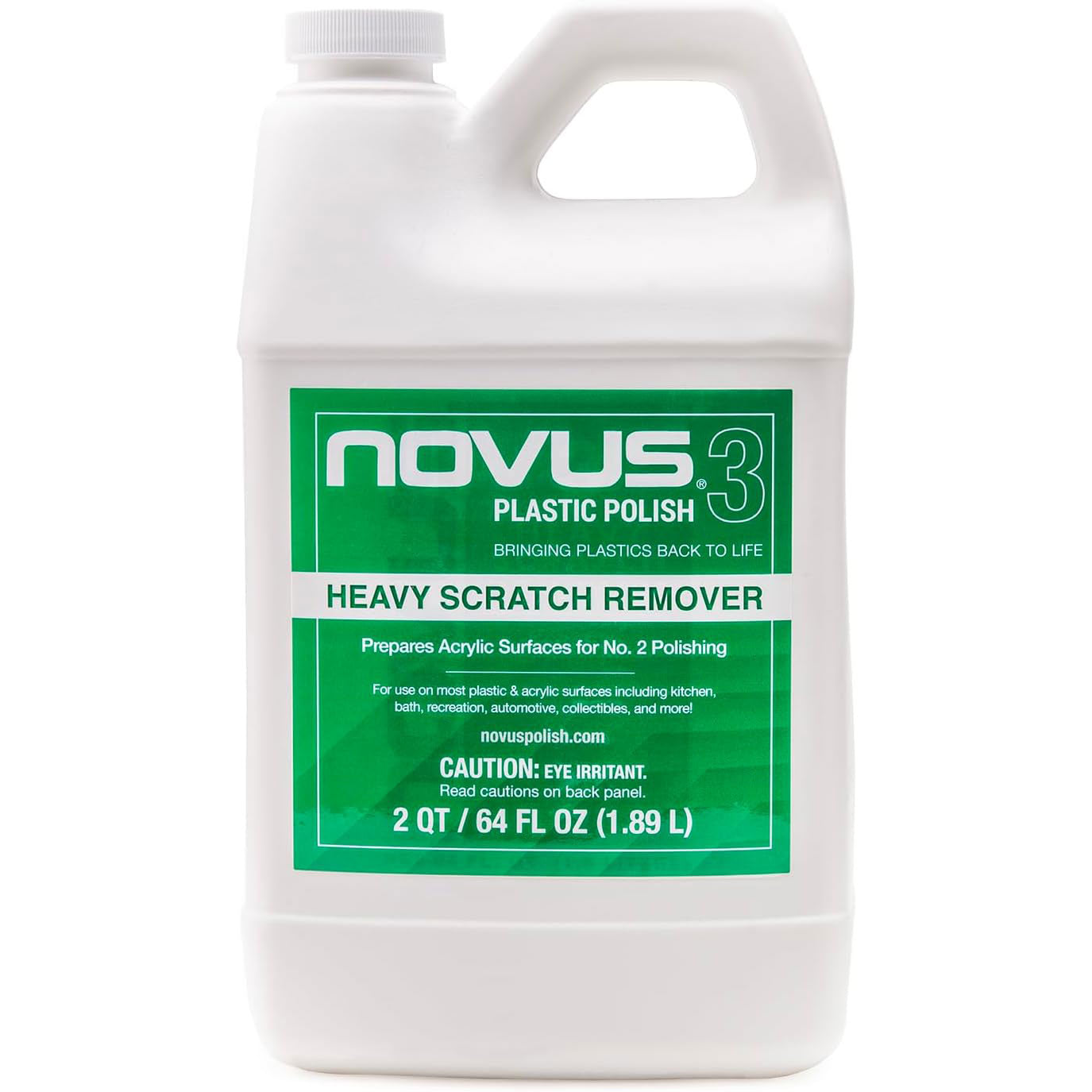 NOVUS Plastic Polish No. 3 – Heavy Scratch Remover – 1.89 L