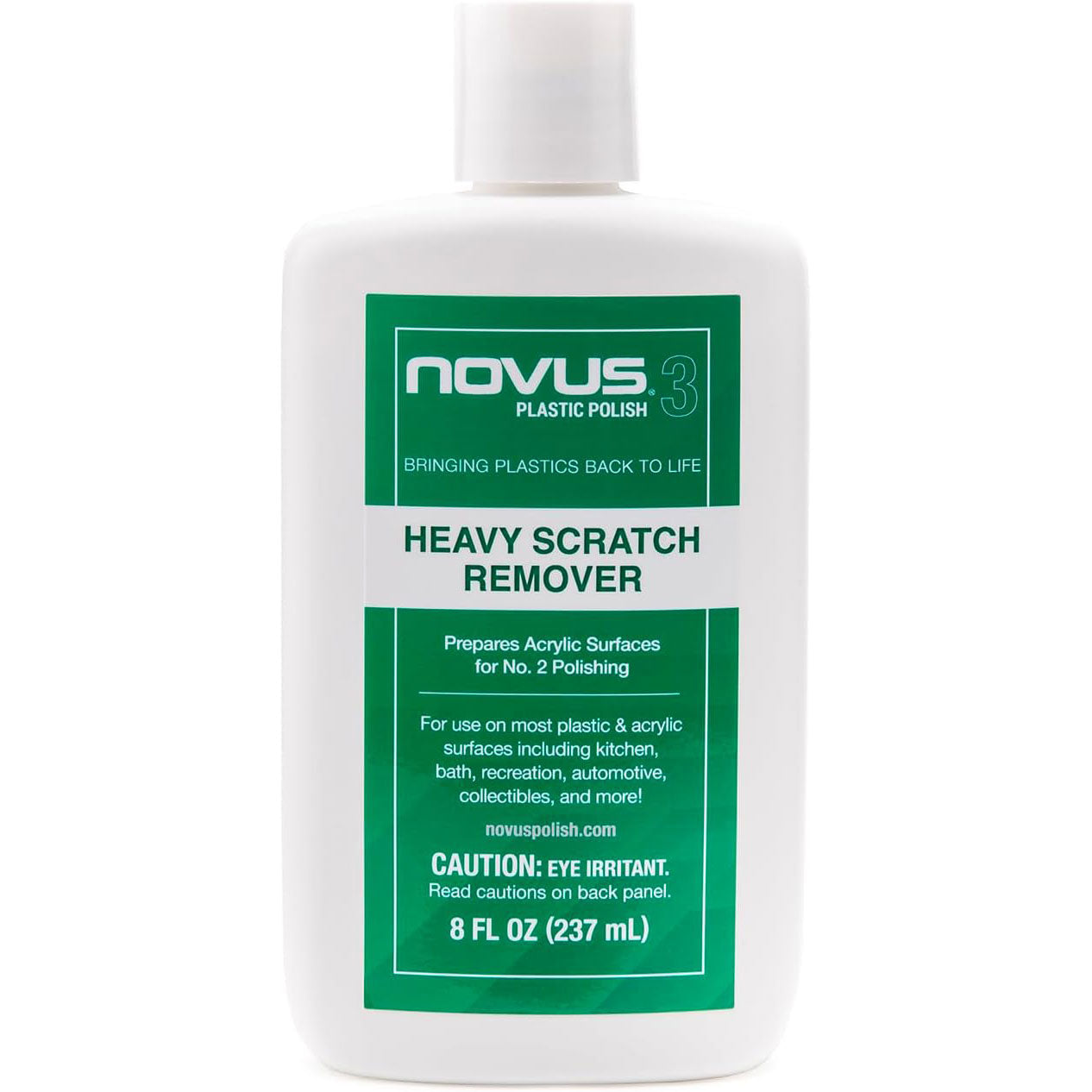 NOVUS Plastic Polish No. 3 – Heavy Scratch Remover – 237 ml